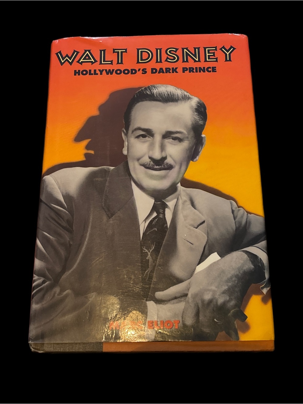 Walt Disney “Hollywood’s Dark Prince” Hardcover Book - Orange & Black Cover